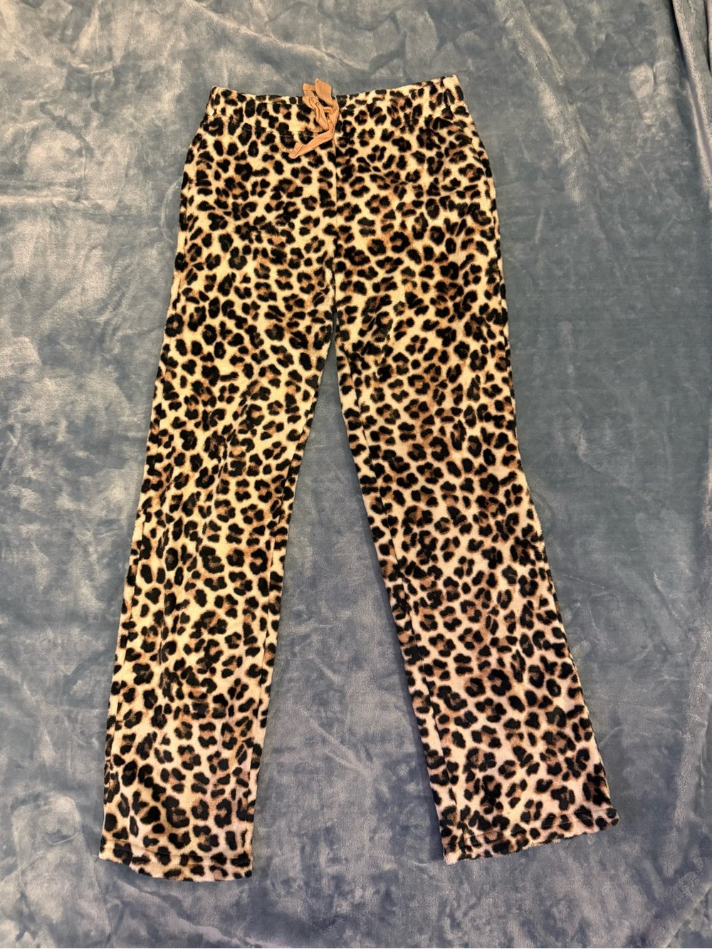 Leopard Print Women's Lounge Pants - Beige/Black